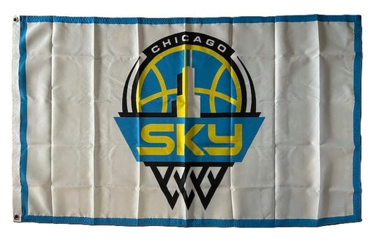 Chicago Sky Flag 3x5 Logo 2 Sided