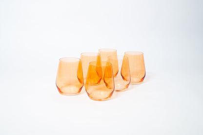 Creamsicle - Colored Wine Glass