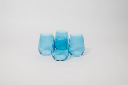 Blue Lagoon - Stemless Colored Wine Glass
