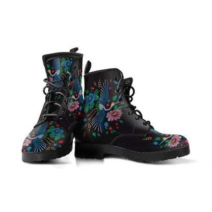 Flying Crane and Fauna Handcrafted Boots