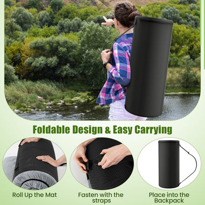Foldable Camping Mattress with High density foam Cushion and Anti-slip Bottom