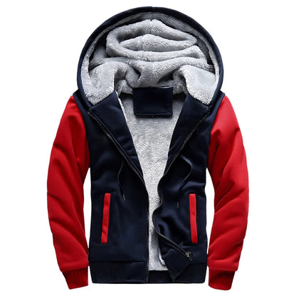 Men Jacket's Camouflage Thicken Winter Jackets for Men ,Fleece Long Sleeve Coat Casual Hoodies Streetwear.