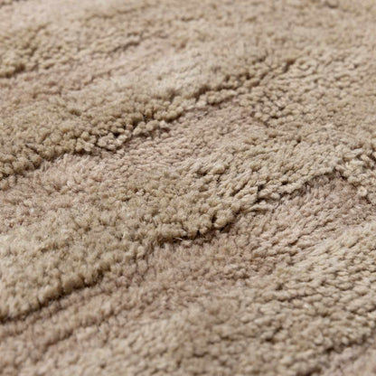 Washable Handmade Wool Rug - Brown - Clearance