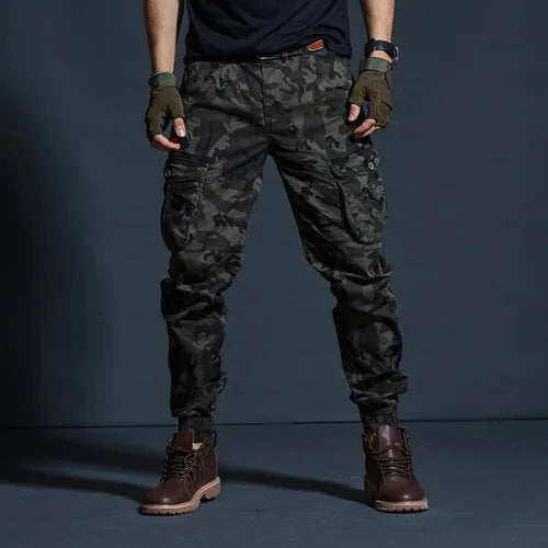 Men Cargo Pants Casual Men Baggy Regular Cotton Trousers Combat Military Tactical Pants with Multi Pockets.