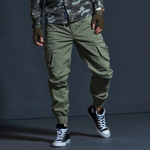 Men Cargo Pants Casual Men Baggy Regular Cotton Trousers Combat Military Tactical Pants with Multi Pockets.