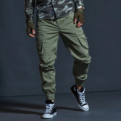 Men Cargo Pants Casual Men Baggy Regular Cotton Trousers Combat Military Tactical Pants with Multi Pockets.