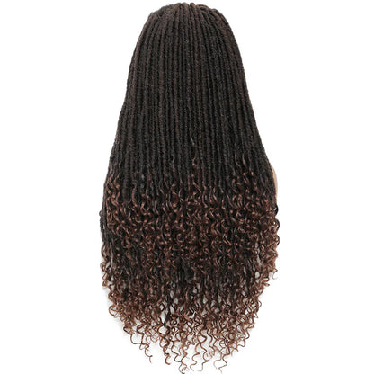 Long 22" Goddess Locs Headband Wig | Curly Ends | Soft Faux Locs | Synthetic Braids | For Women