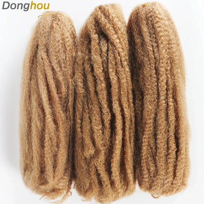 18" Marley Hair for Braids | Afro Kinky Ombre Braiding Hair | Kanekalon Extensions | 30 Strands/Pack