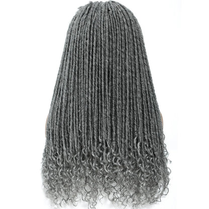 Long 22" Goddess Locs Headband Wig | Curly Ends | Soft Faux Locs | Synthetic Braids | For Women