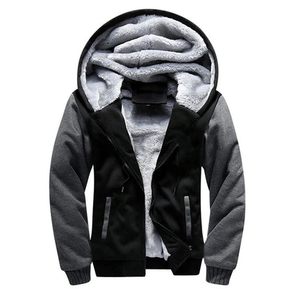 Men Jacket's Camouflage Thicken Winter Jackets for Men ,Fleece Long Sleeve Coat Casual Hoodies Streetwear.