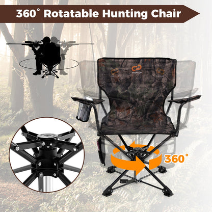 360° Swivel Hunting Chair Portable Foldable