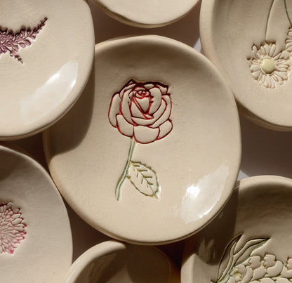Birth Flower Ring Dish