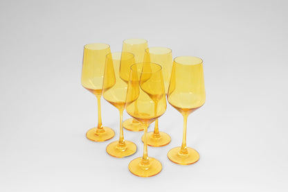 Sunshine Yellow - Colored Wine Glass
