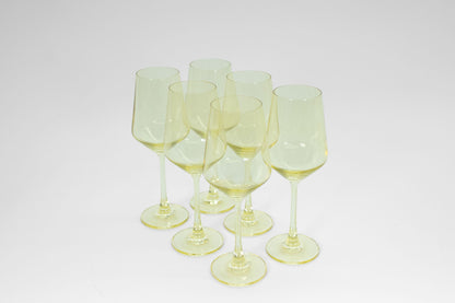 Lemon Drop - Colored Wine Glass