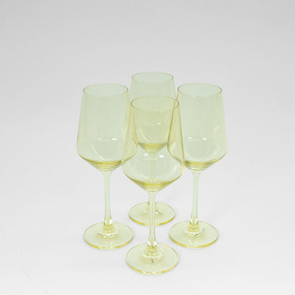 Lemon Drop - Colored Wine Glass