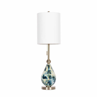 Katipunan Aqua Gold Metallic Brass Table Lamp