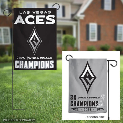 Las Vegas Aces 3X WNBA Champions 2 Sided Garden Flag