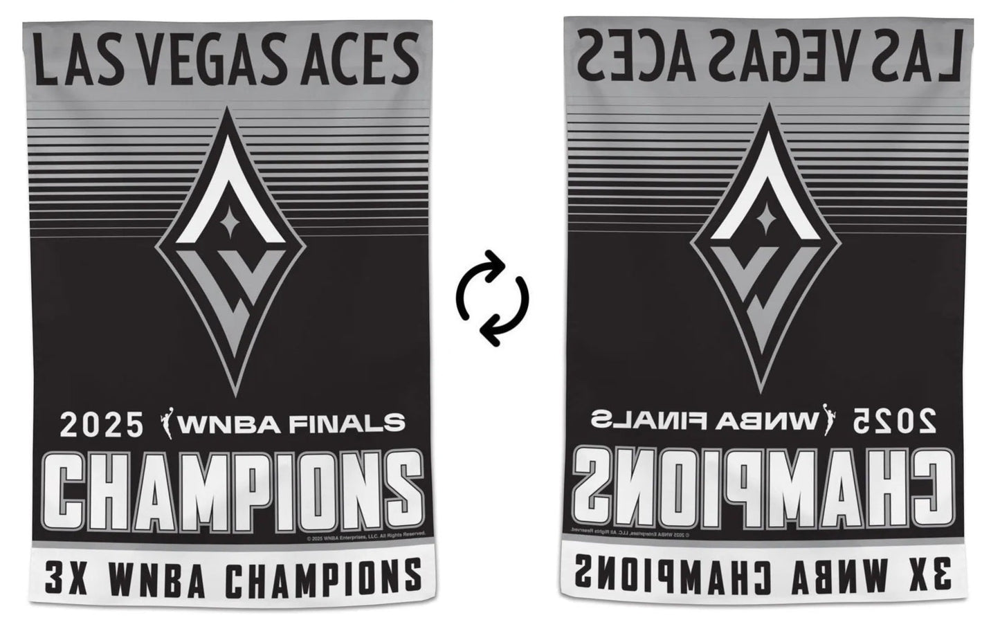 Las Vegas Aces House Flag – 2025 Champions Vertical Banner