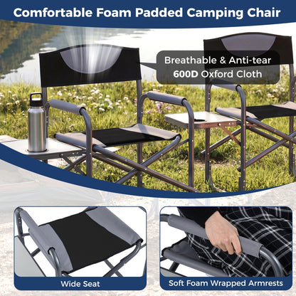 Lightweight Folding Camping Chair with Side Table