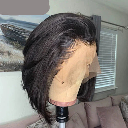 Sweet & Cute Brazilian Straight Bob Wig - Human Hair - Lace Front - Short & Fluffy