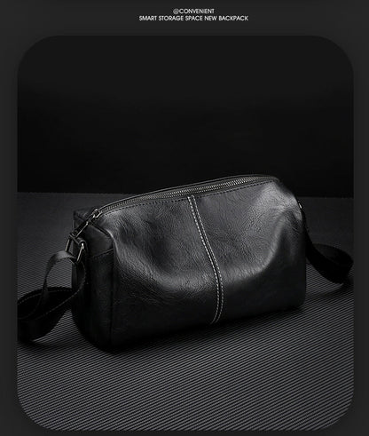 Men's Small High-Grade Casual Messenger Bag | PU Leather Shoulder Bag (New Commuter All-Matching Crossbody)