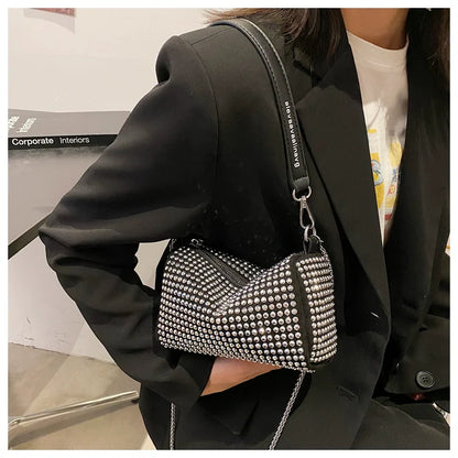 Fancy Rhinestone Bag | New Arrival Tide Fashion Underarm Bag & Full Diamond Crystal Handbag (Female Summer Crossbody)