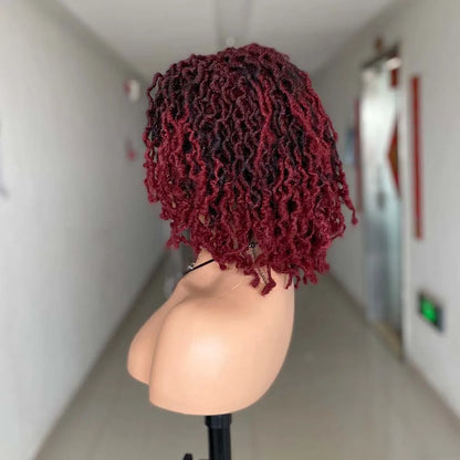 Short Braided Wig | Faux Locs Wig | Goddess Locs Wig | Afro Braids | Synthetic Dreadlock Wig