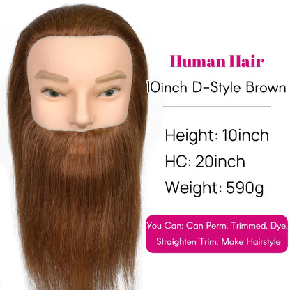 100% Real Human Hair Mannequin ,Styling Heads Cosmetology Practice Heads.
