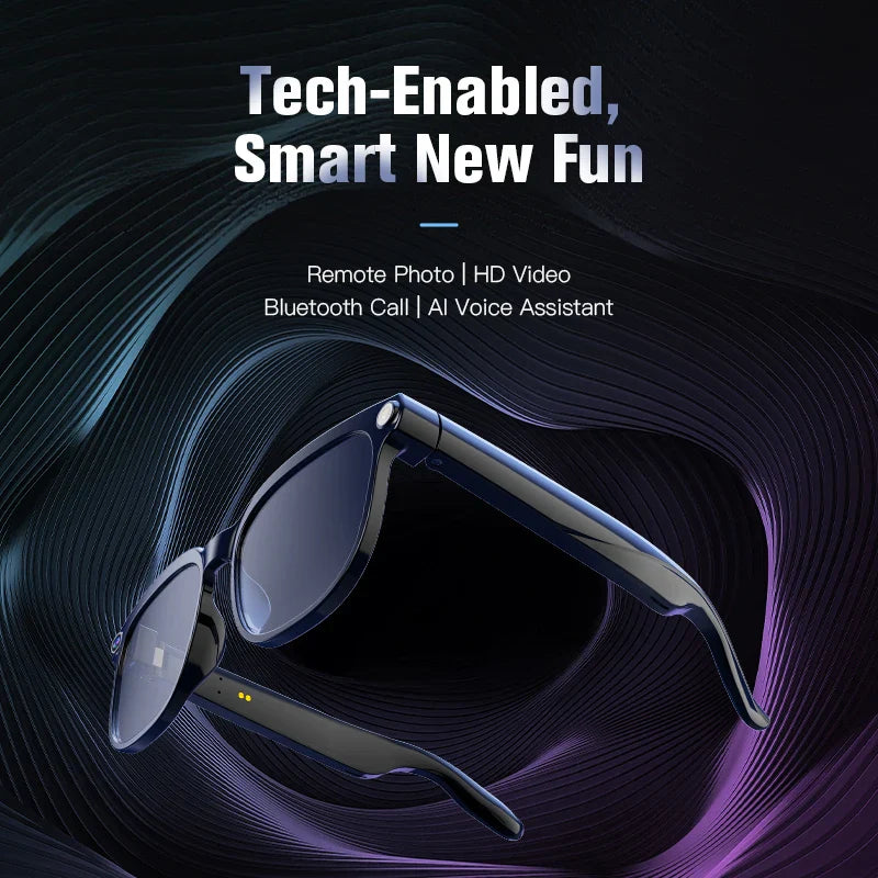 2026 4K HD AI Smart Glasses, New Bluetooth Call, Voice Assistant Control, Chat GPT, 800MP Camera, AI Translation Sunglasses Men Women.
