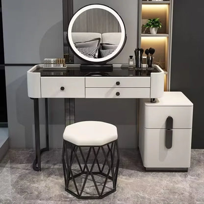 Bedroom Desk Dressing Table Chair Mirror Drawers