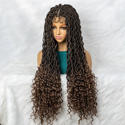 Goddess Box Braids Wig | Curly Ends | Full Lace | Crochet Hair | Black Women