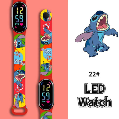 Stitch Children Watches Girls Waterproof Sport ,Touch Screen Watch Digital Clock Bracelet Gifts.