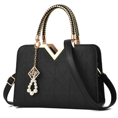 Women's Handbag Patchwork Shoulder Messenger Bag | Office Work PU Leather Female Bag & Ladies Luxury Elegant Handbag