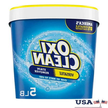 5 lb Oxygen Laundry Detergent Booster Powder Versatile Stain Remover for All Fabrics Home Carpet.