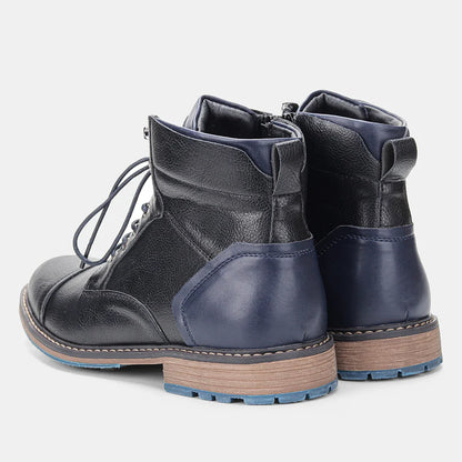 Brogue Chelsea Men's Boots | American Style Comfortable Fashion Leather Boots (Low Heel)