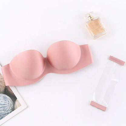 Front Closure Sexy Push Up Bra Invisible Female Brassiere Strapless Seamless.