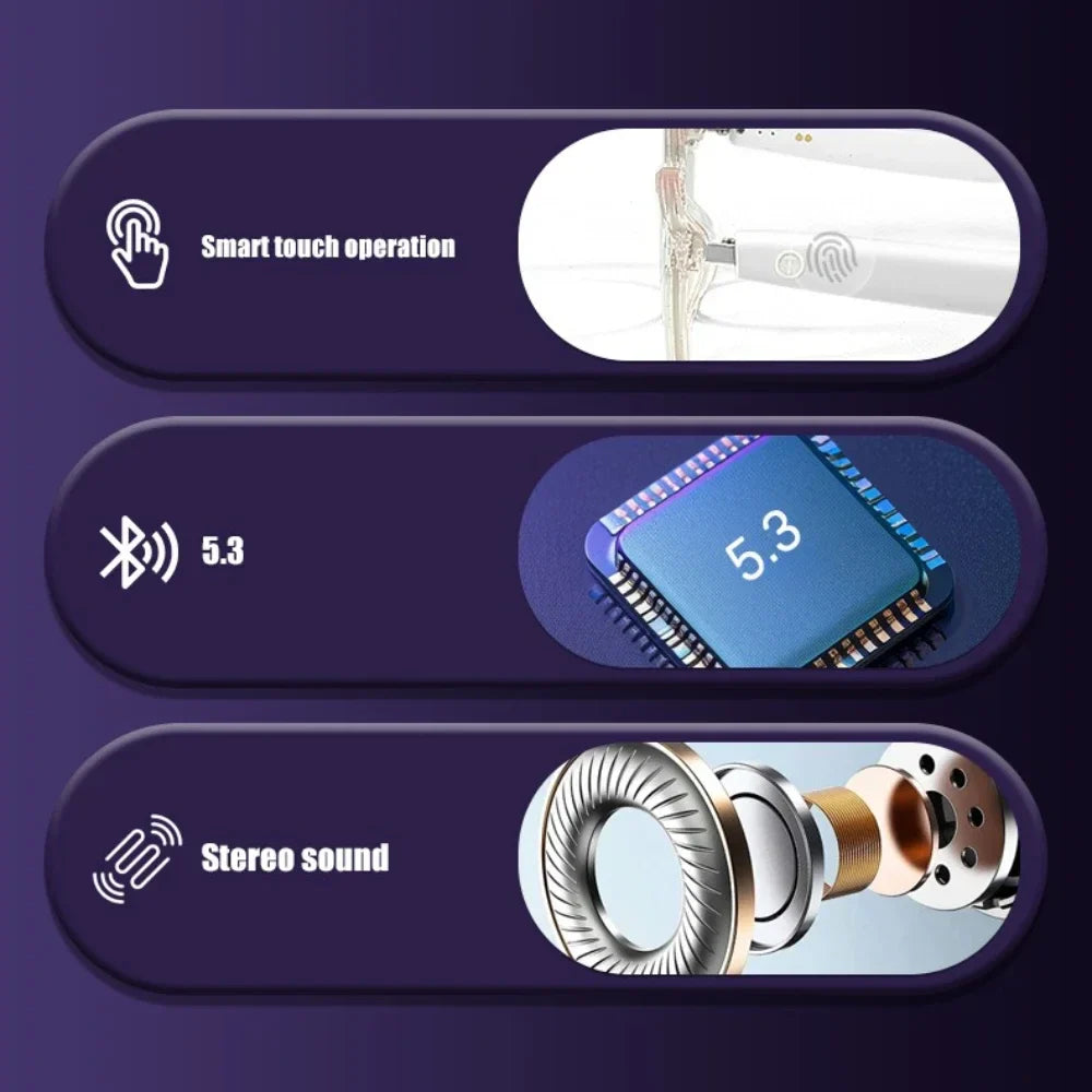 GS03 Upgrade Smart Glasses, With Camera, Video Recording, AI Photo Recognition, Bluetooth, Call Translation Voice Assistant.