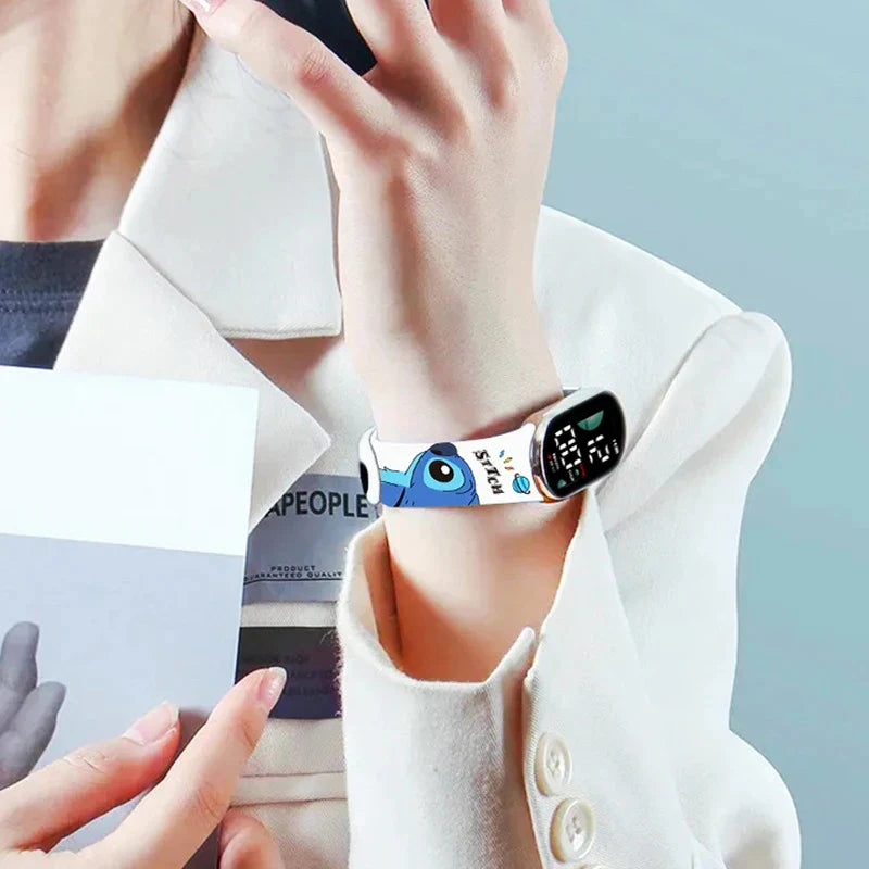 Stitch Children Watches Girls Waterproof Sport ,Touch Screen Watch Digital Clock Bracelet Gifts.