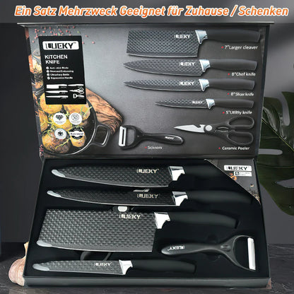 6pcs High Carbon Stainless Steel Knives, Handmade Forged Cleaver Chef Butcher Kitchen Knife, Wood Handle Chef Knife Cooking Tool.