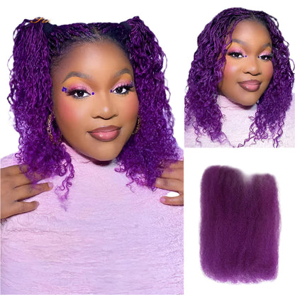QVR Afro Kinky Bulk Human Hair for Braids & Locs | Virgin Remy Natural Color Extensions
