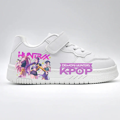 Children's Fashion KPOP Casual Shoes Kids New Design White Sport Shoes Student Boys Girls Anti-slip Outdoor Breathable Sneakers