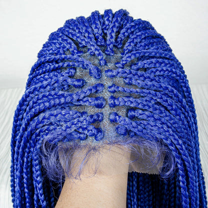 36" Water Wave Braided Wig | Lace Front | Baby Hair | Long Braids
