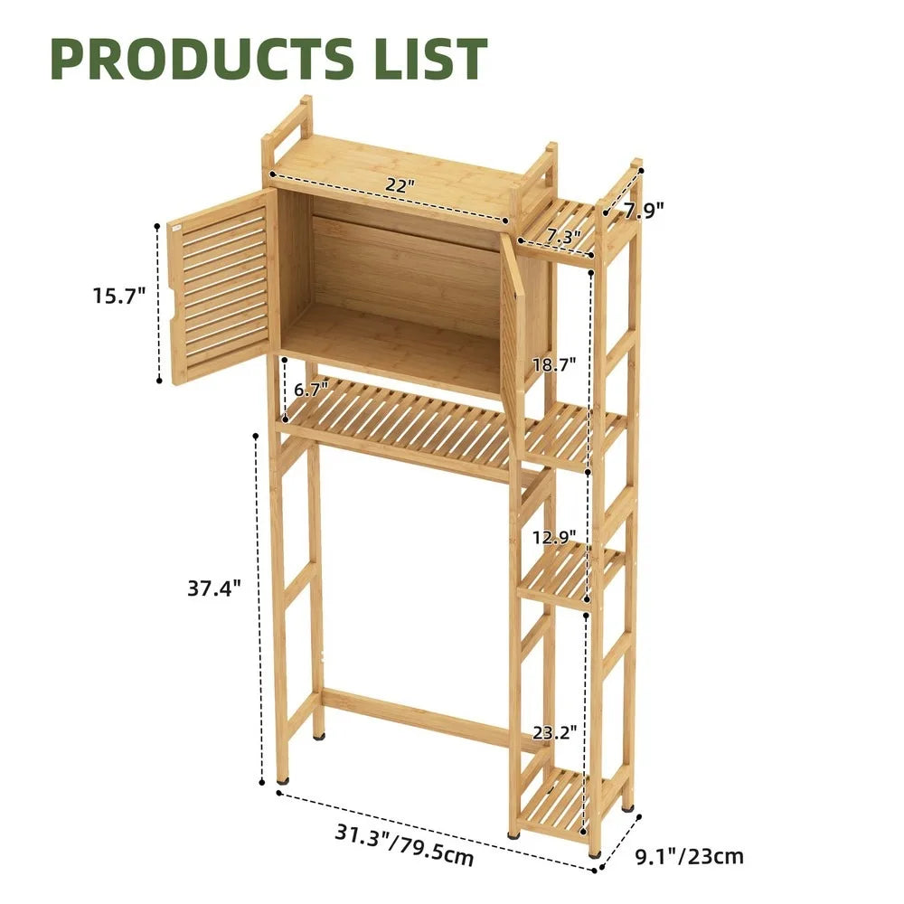 Over The Toilet Storage Cabinet  4  Shelves