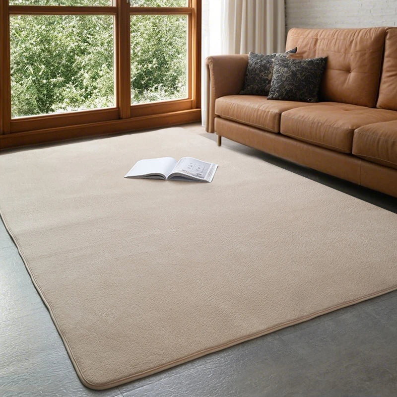 VIKAMA Modern Coral Velvet Carpet Soft Non-Slip Living Room Bedroom Carpet.