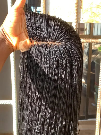 Senegalese Twist Wig | Micro Million Twists | Afro Braided Wig | Glueless Lace Front