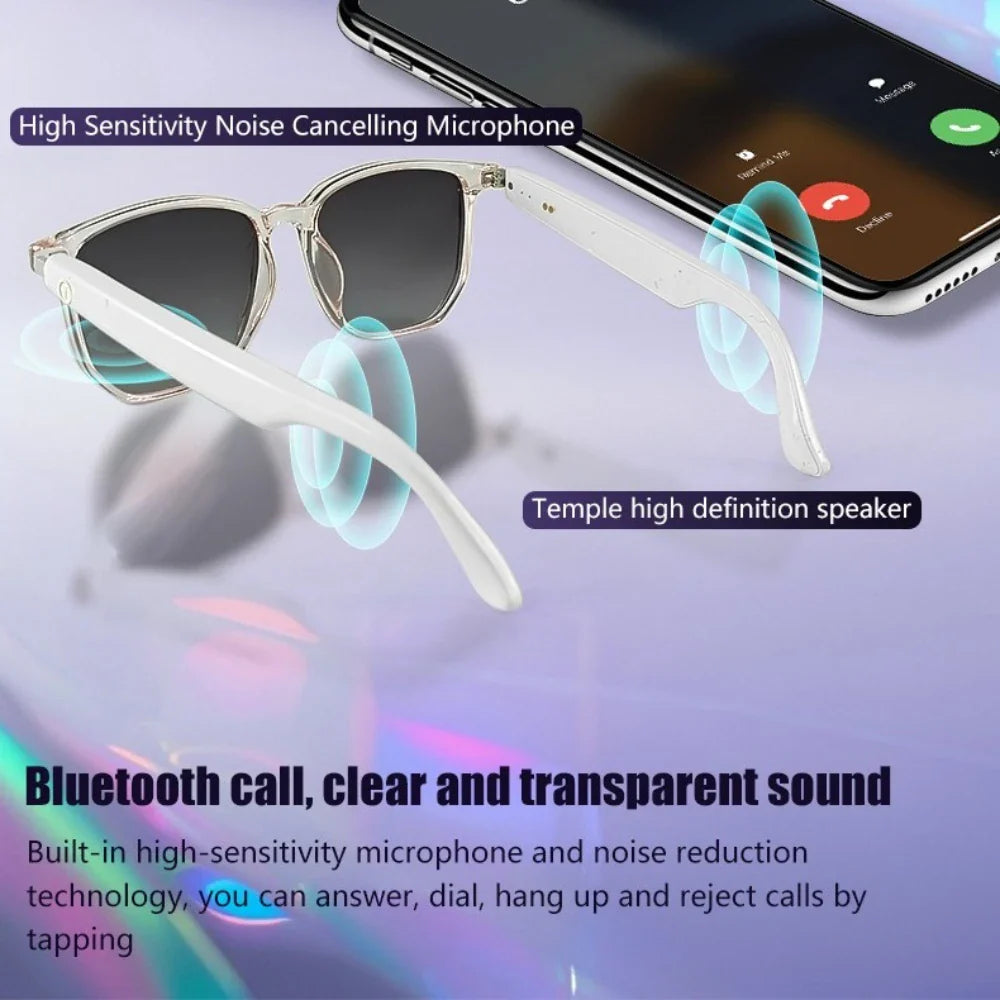 GS03 Upgrade Smart Glasses, With Camera, Video Recording, AI Photo Recognition, Bluetooth, Call Translation Voice Assistant.