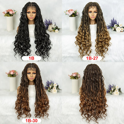 Knotless Box Braids & Dreadlocks Wig | Lace Front with Baby Hair