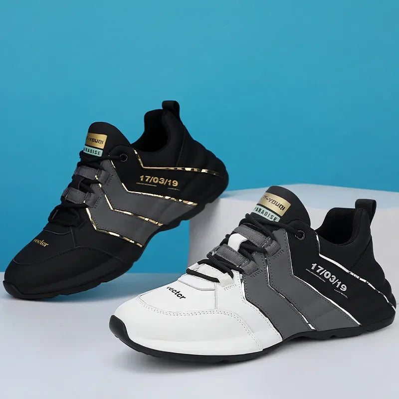 Artificial Leather Men Causal Shoes Male Spring Men Casual Light Shoes Sneakers Lac-up Flats Breathable Outdoors Sapato
