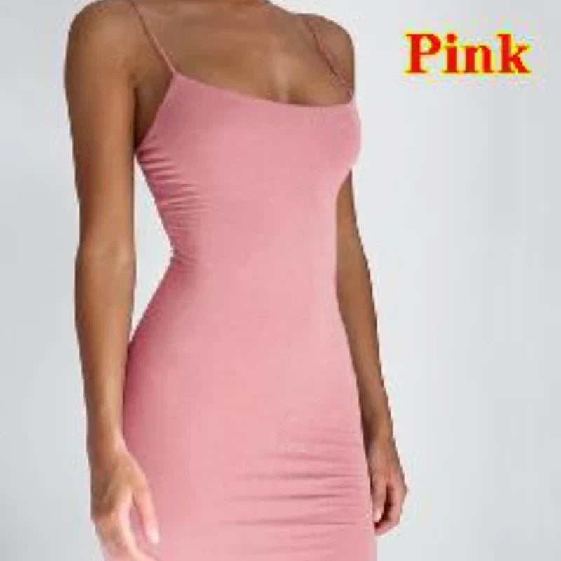 Summer Spaghetti Strap Mini Dress, 2025 Women Sexy Party Dresses.