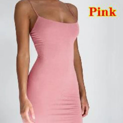 Summer Spaghetti Strap Mini Dress, 2025 Women Sexy Party Dresses.